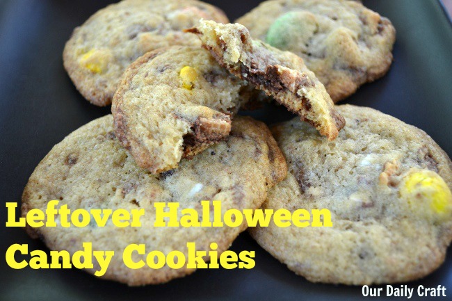 Leftover Halloween Candy Cookies