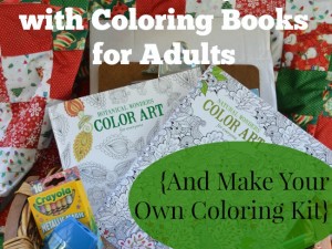 Stock up on coloring books for adults and make a coloring station for the holidays