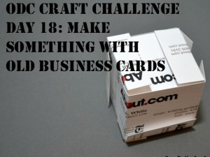 Have old business cards lying around? Make something with them!