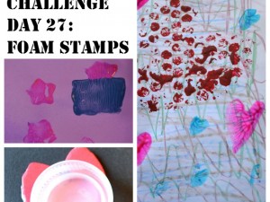 Make stamps out of foam sheets to decorate lots of projects