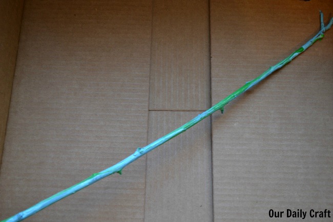 blue and green stick