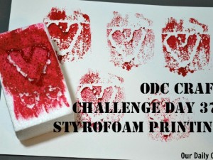Carve a design in Styrofoam and use it to make a simple print.