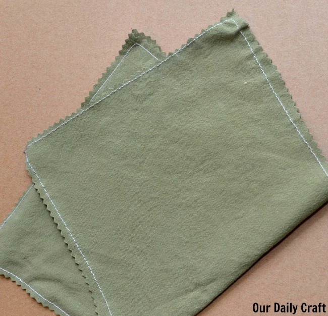 sewn napkin rag