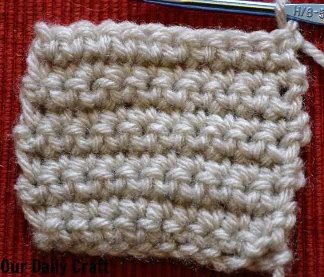 single crochet swatch
