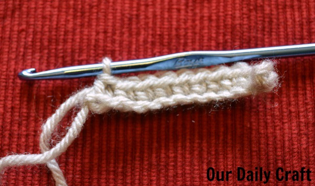 first row single crochet