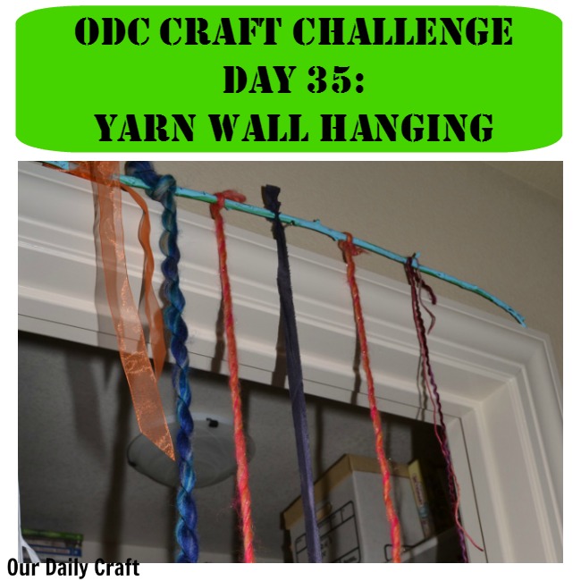 Tie yarn to a stick for a fun and easy wall hanging.