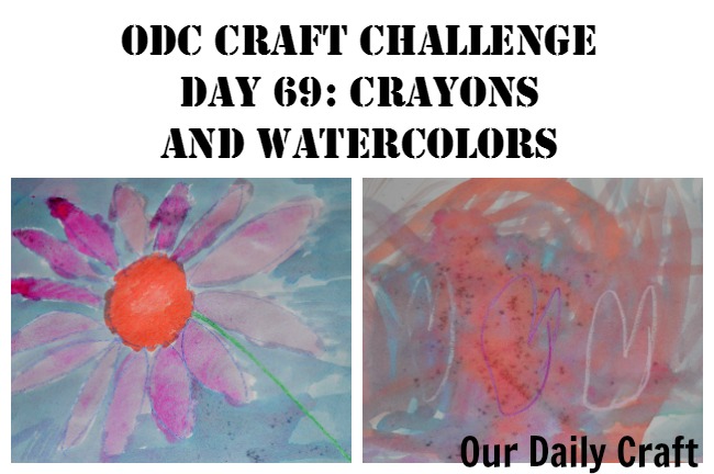Crayons and Watercolors {Craft Challenge, Day 69}