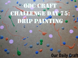 Make a drip painting with random colors of paint.