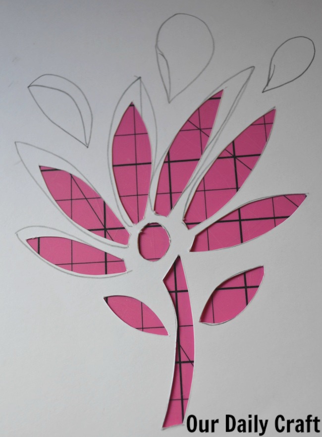 finished cut paper flower cutout