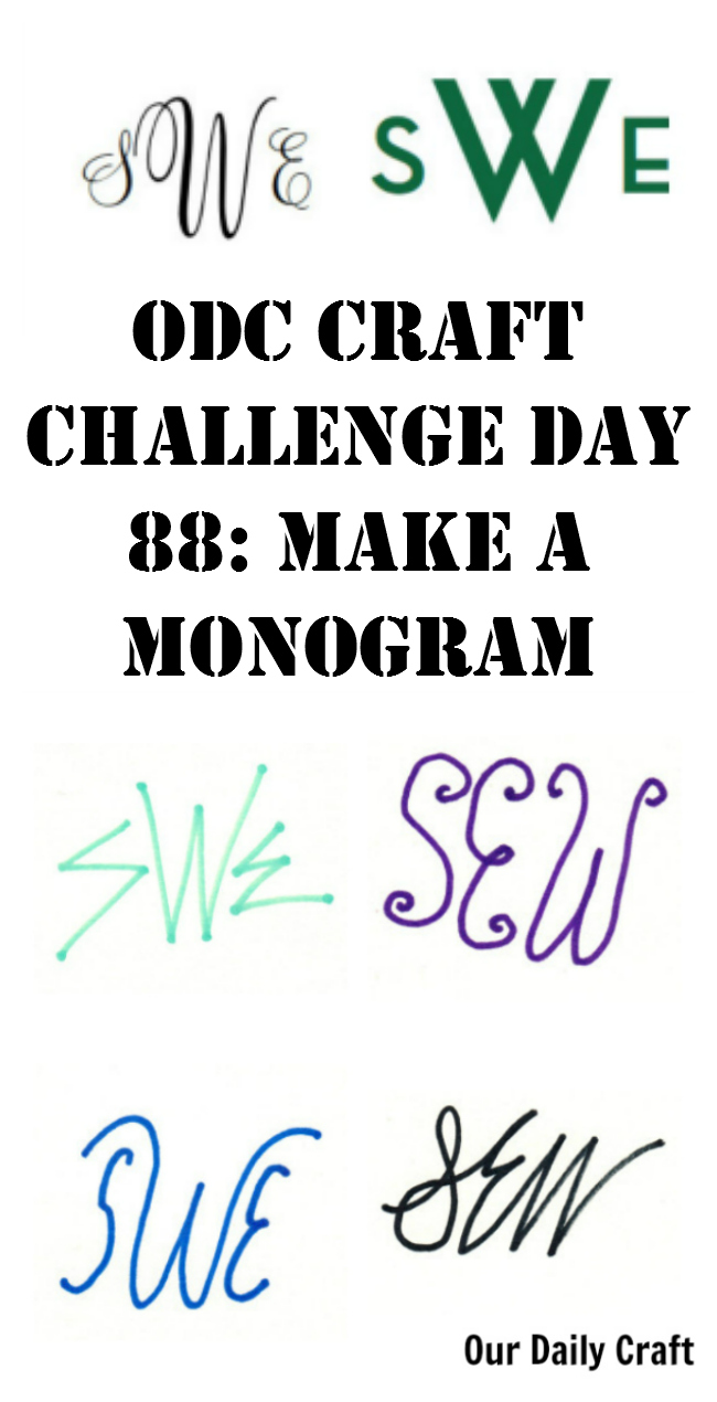 Make a monogram by hand or using an online program