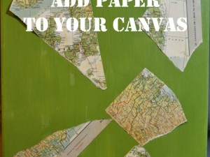 Add paper for texture on your slow art canvas.