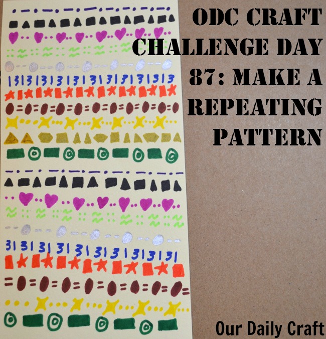 Make a Repeating Pattern {Craft Challenge, Day 87}