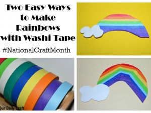 Two easy ways to make a washi tape rainbow