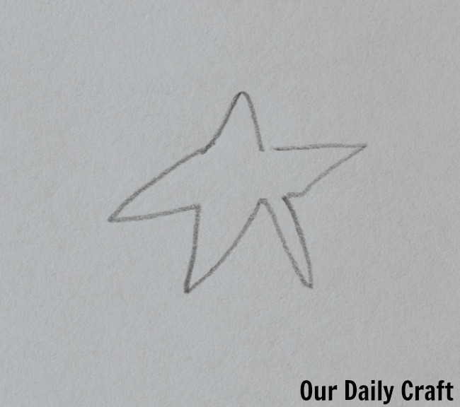 star drawing with eyes closed