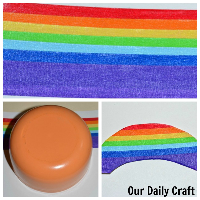 easy to make washi tape rainbow