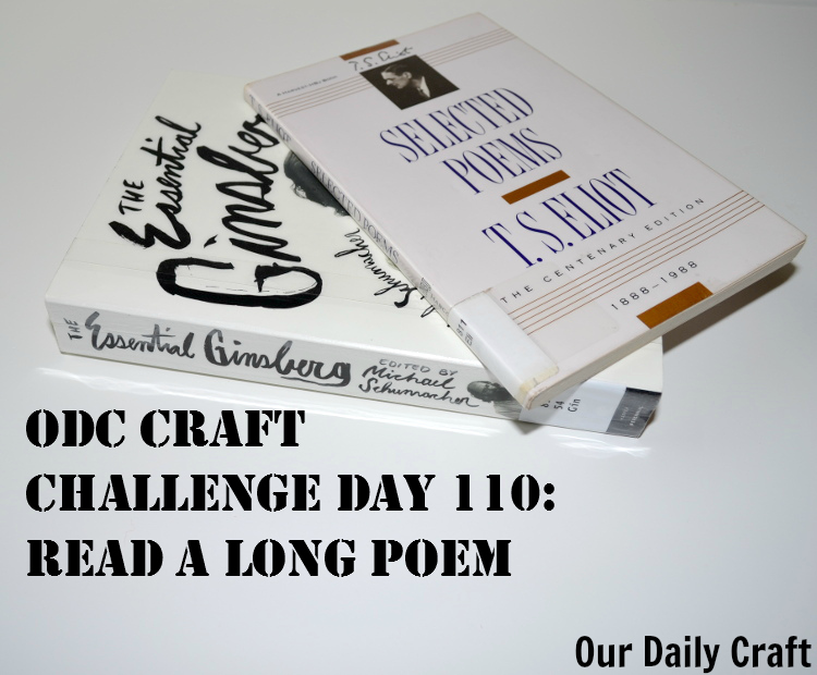 Read a Long Poem {Craft Challenge, Day 110}