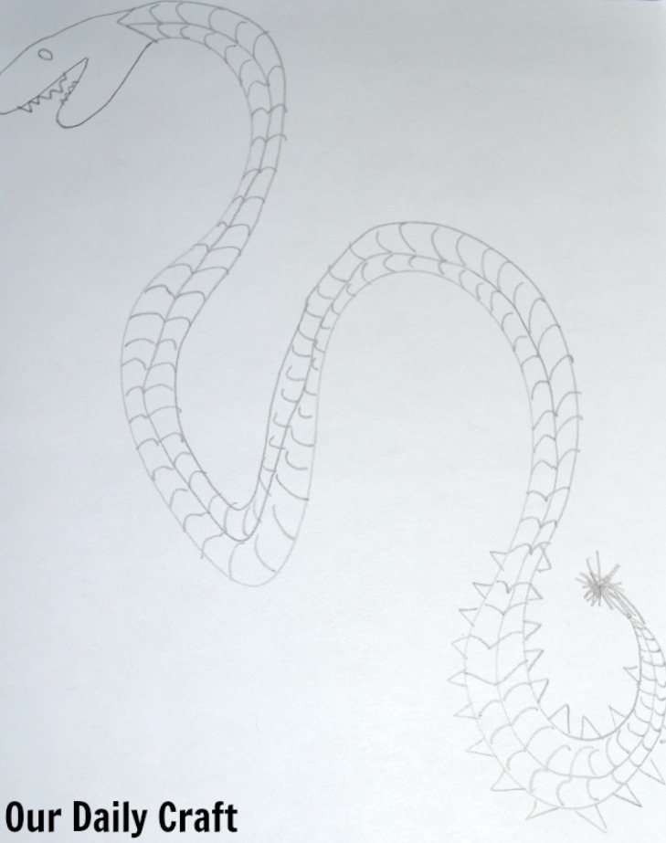 sea serpent drawing