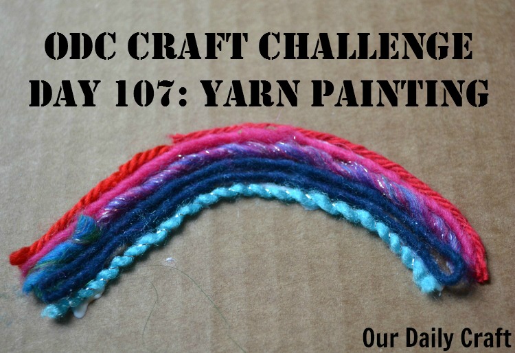 Have lots of yarn scraps? Try yarn painting.
