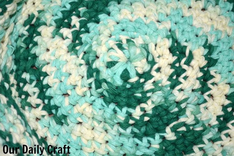 base of crocheted basket