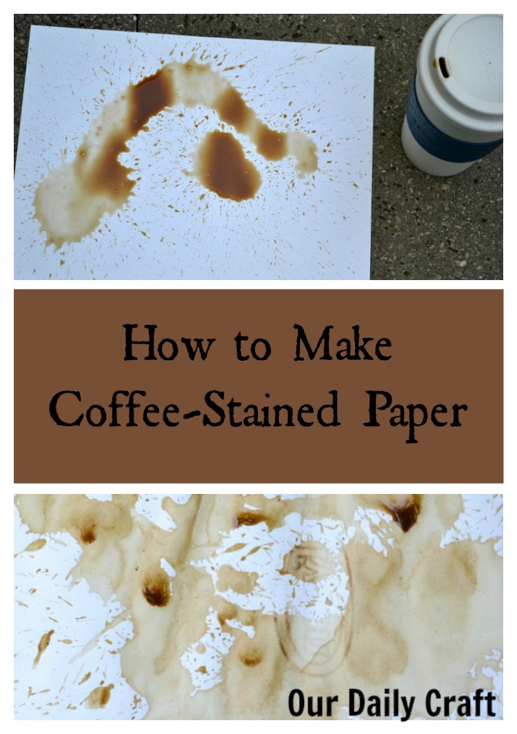 How to make coffee-stained paper.