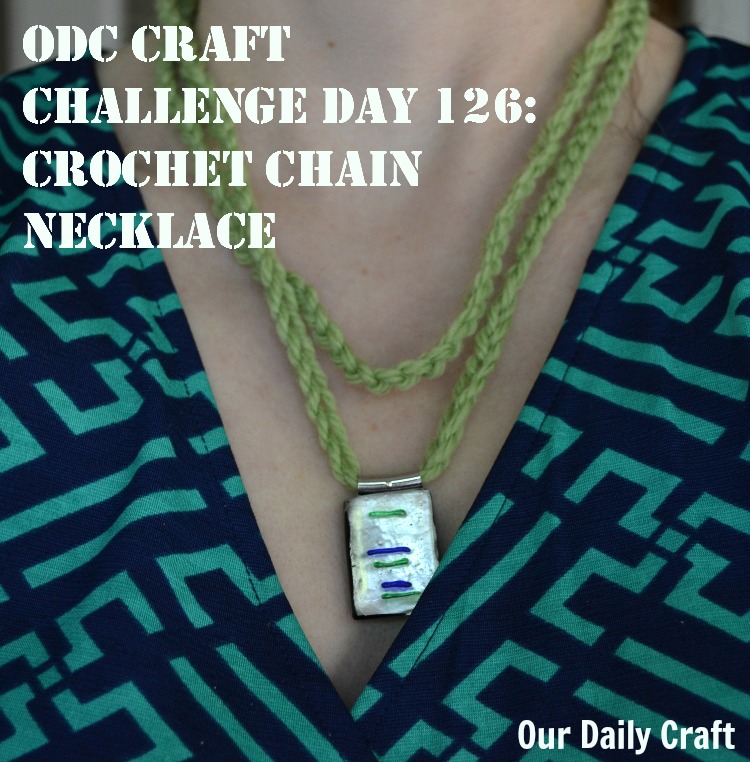 Make a crochet chain necklace for a super quick craft