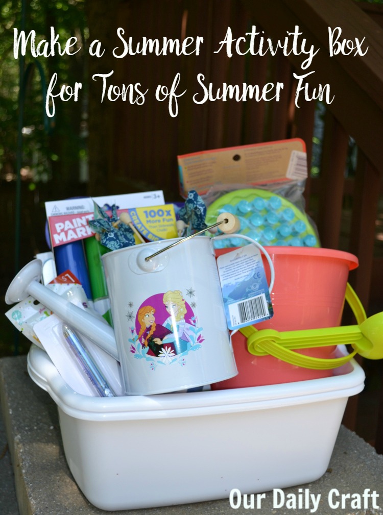 This fun summer activity box for kids is full of easy ideas for activities to do alone or with you.