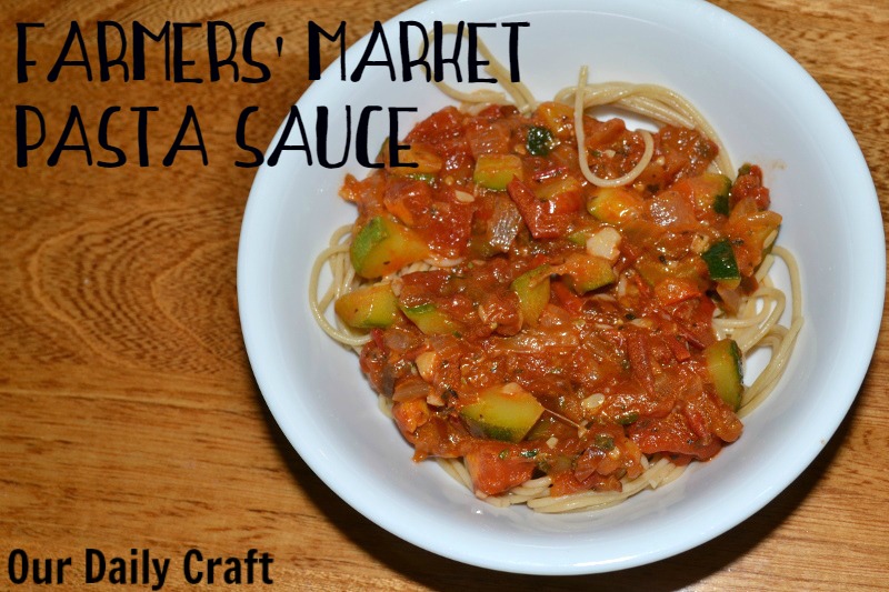 Farmers' market pasta sauce recipe, quick and easy!