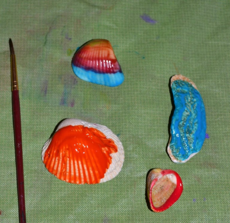 Painting with Shells and On Shells Our Daily Craft
