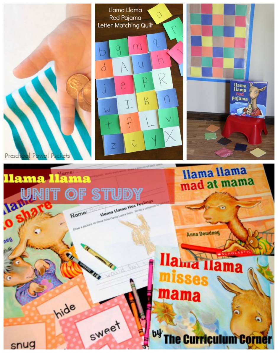 Llama Llama activities inspired by the books from Anna Dewdney