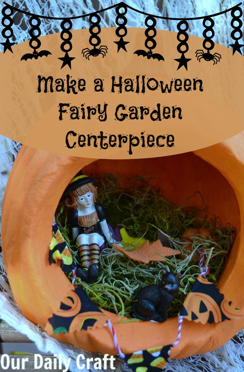 Make a Halloween fairy garden centerpiece for your table.