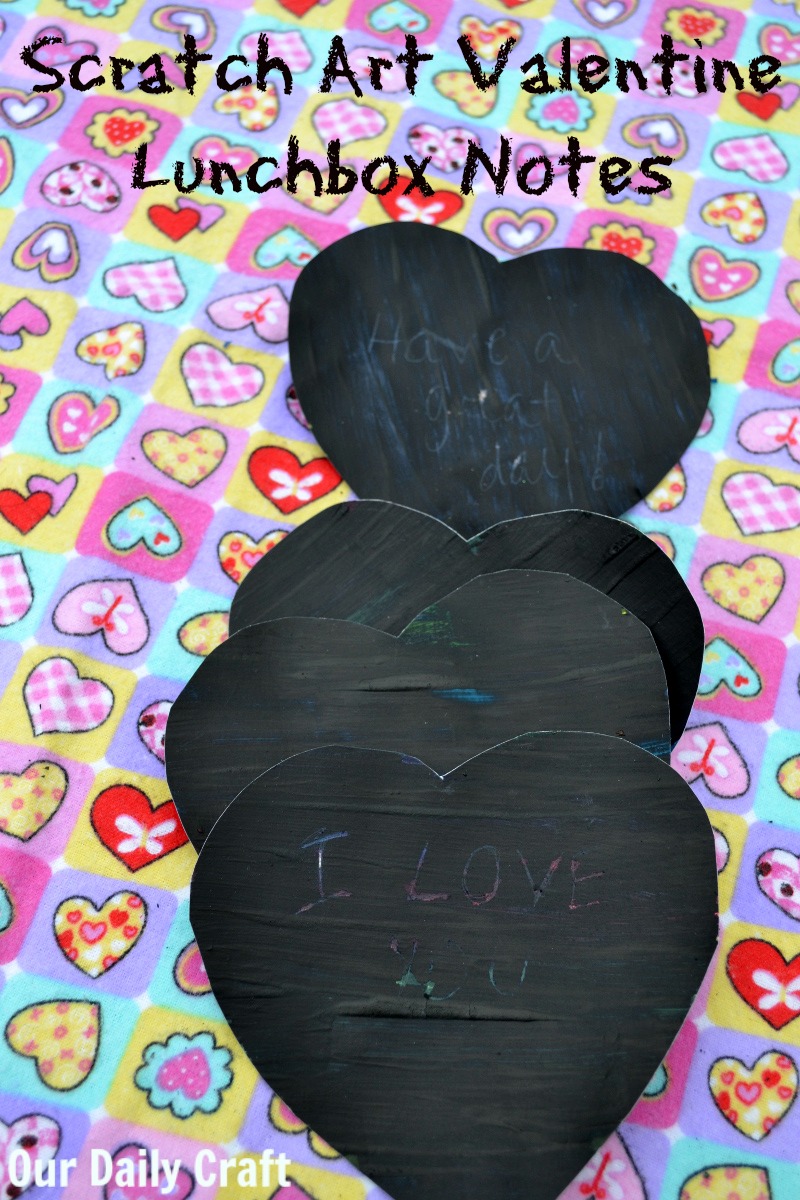 Make scratch art valentine lunchbox notes for your kids. 