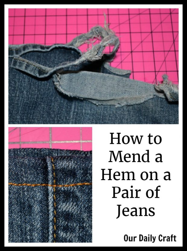 How to Sew a New Hem on Your Jeans the Easy Way - Our Daily Craft