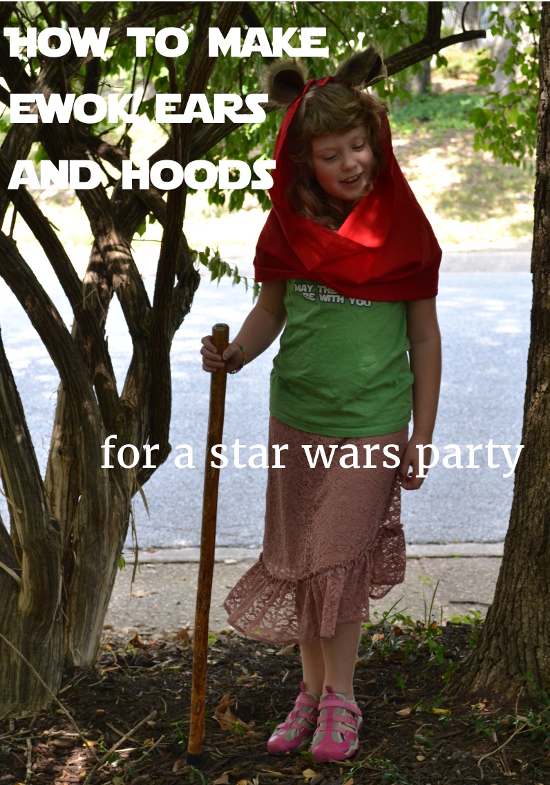 How to make easy Ewok ears and hoods for a Star Wars party.