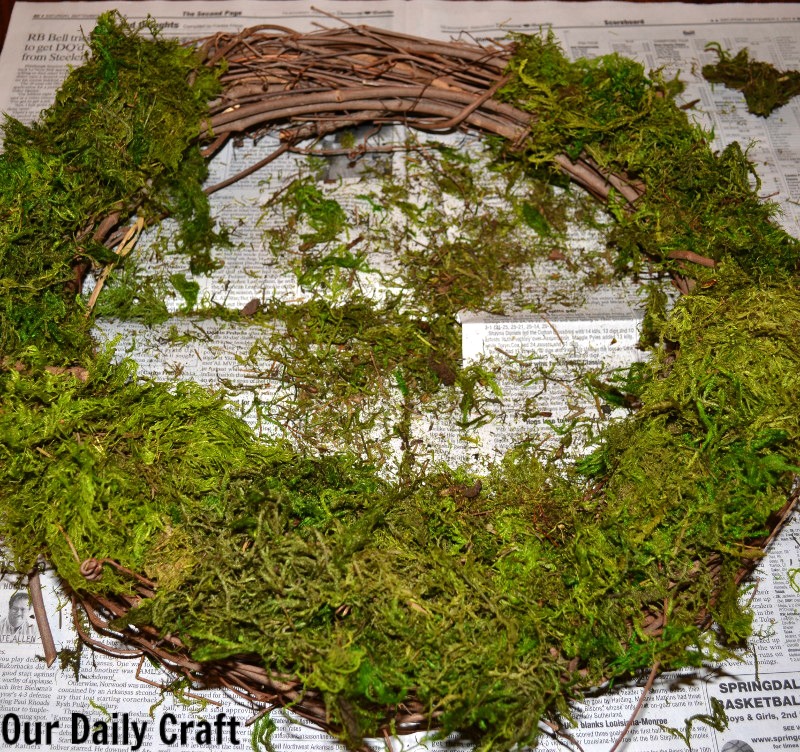 Make an easy Endor-inspired door wreath for a Star Wars party.