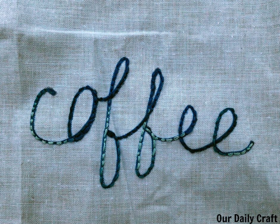 coffee embroidery hoop art