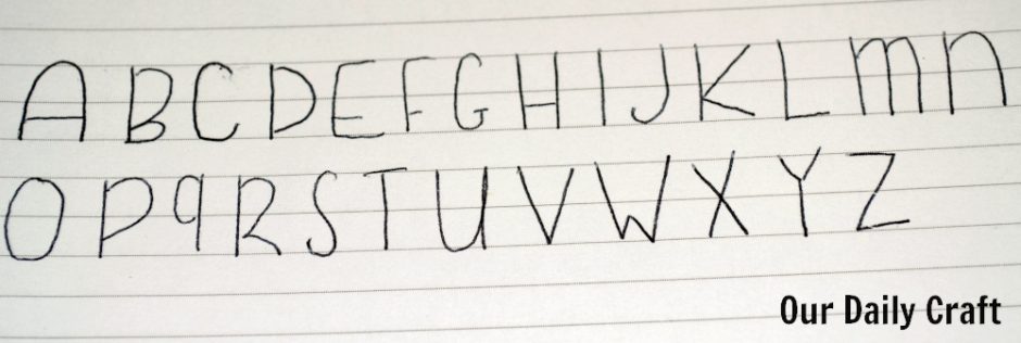 hand lettering practice