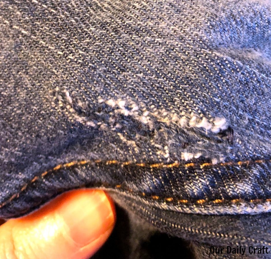 small hole in jeans