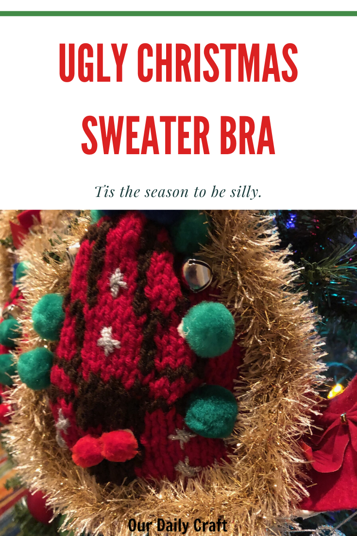 ugly christmas sweater bra