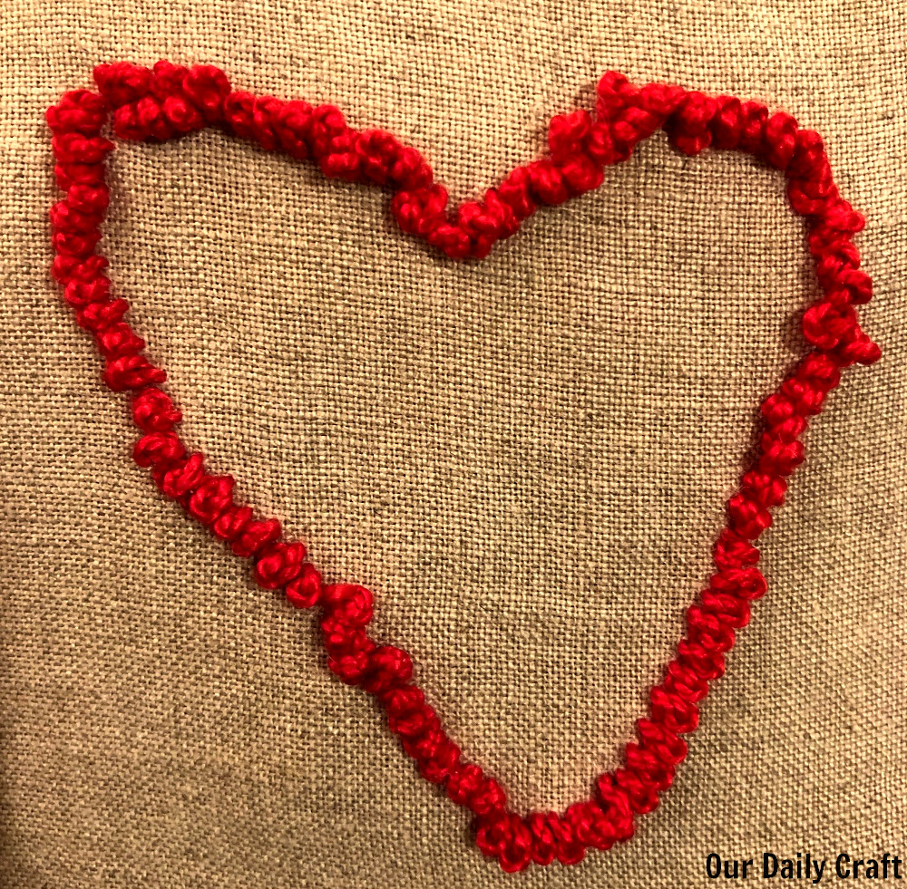 How to Stitch a French Knot Heart