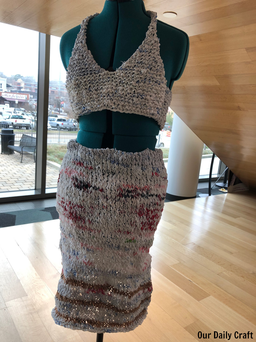 Why I Knit a Plastic Dress