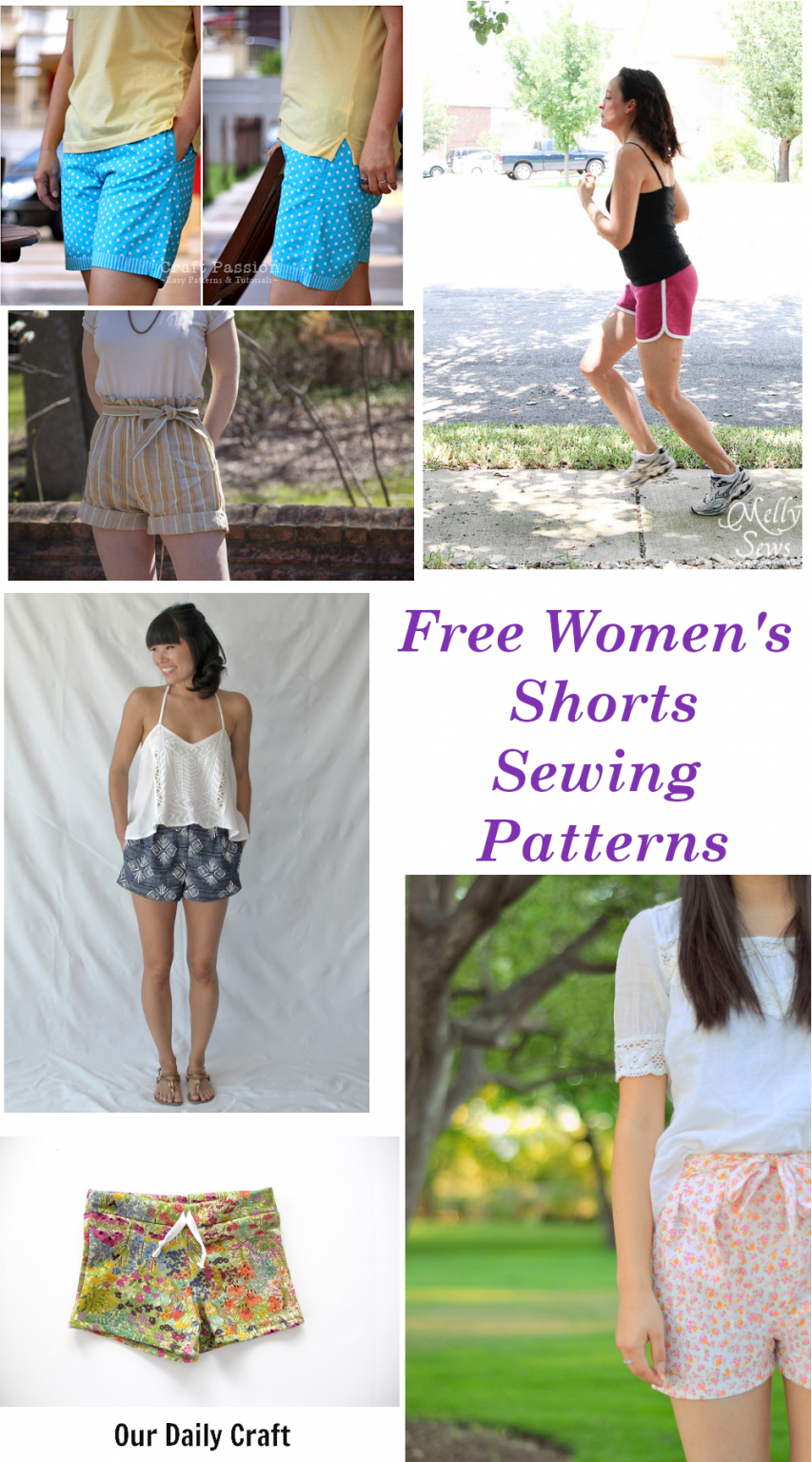 Free Women's Shorts Sewing Patterns - Our Daily Craft