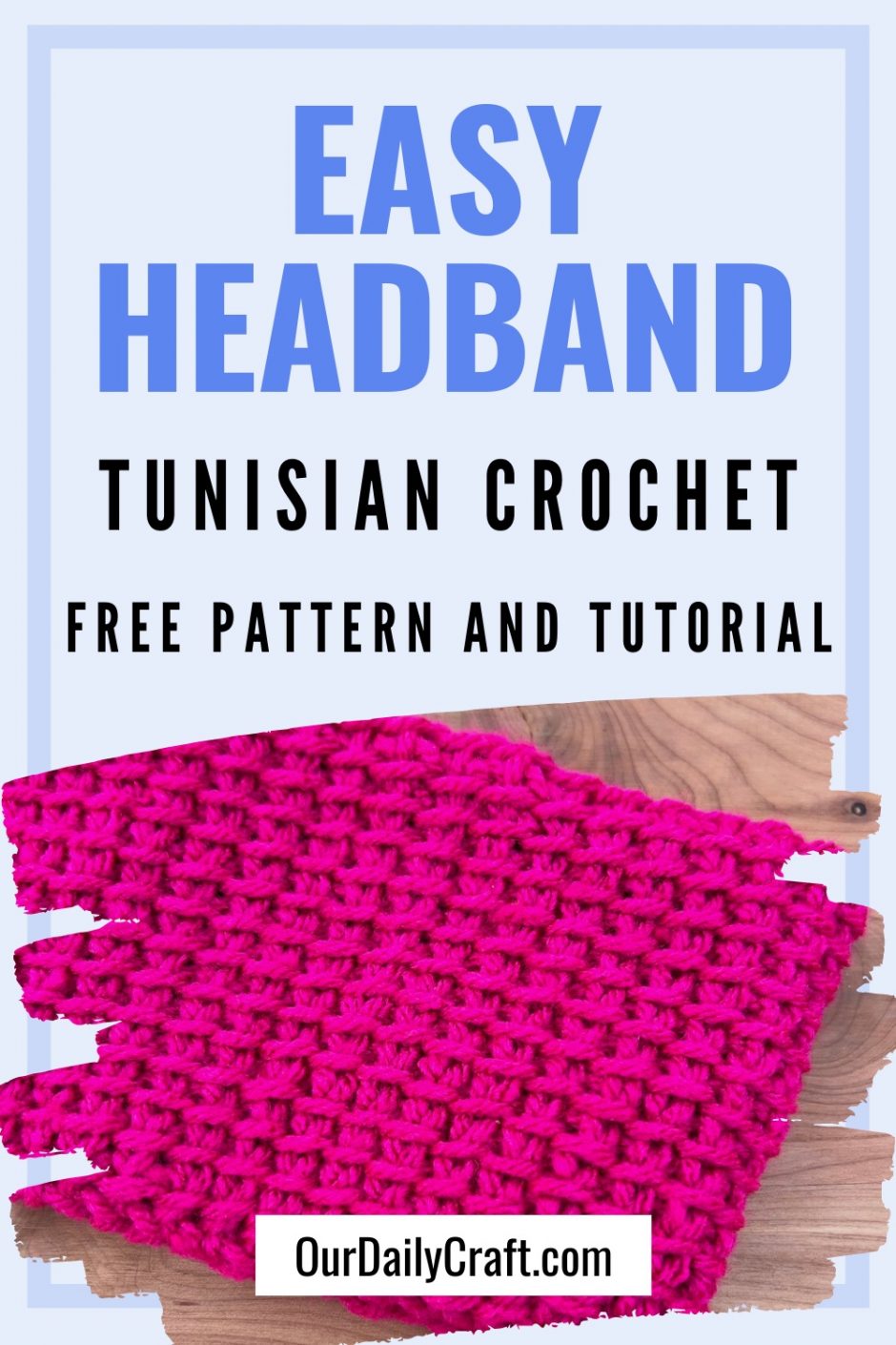 tunisian crochet headband pattern