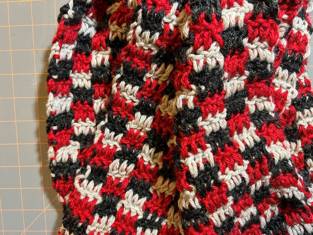 Buffalo Plaid Crochet Scarf Pattern