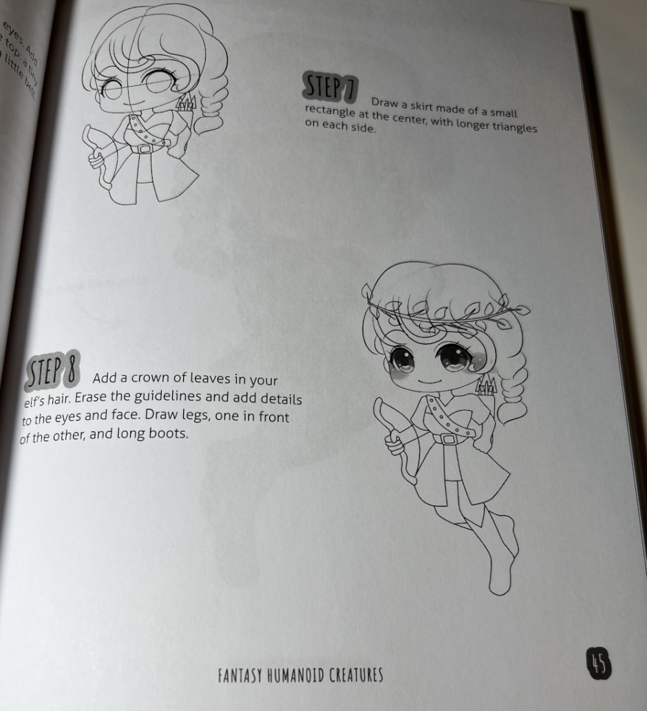 elf drawing instructions