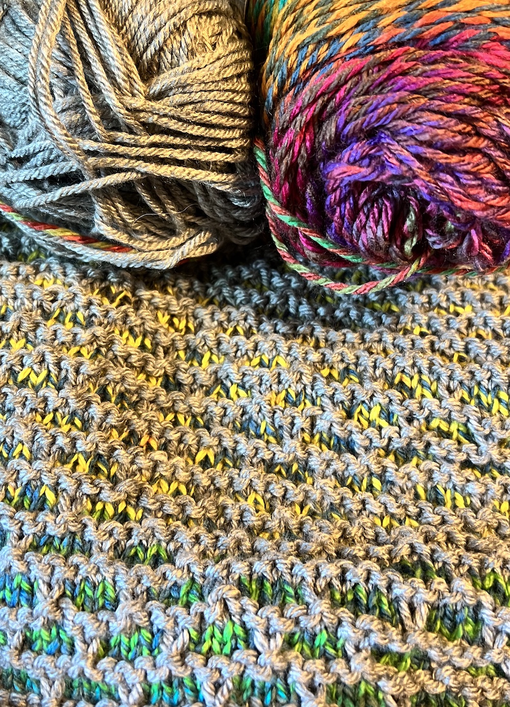 Brick Stitch Baby Blanket Knitting Pattern