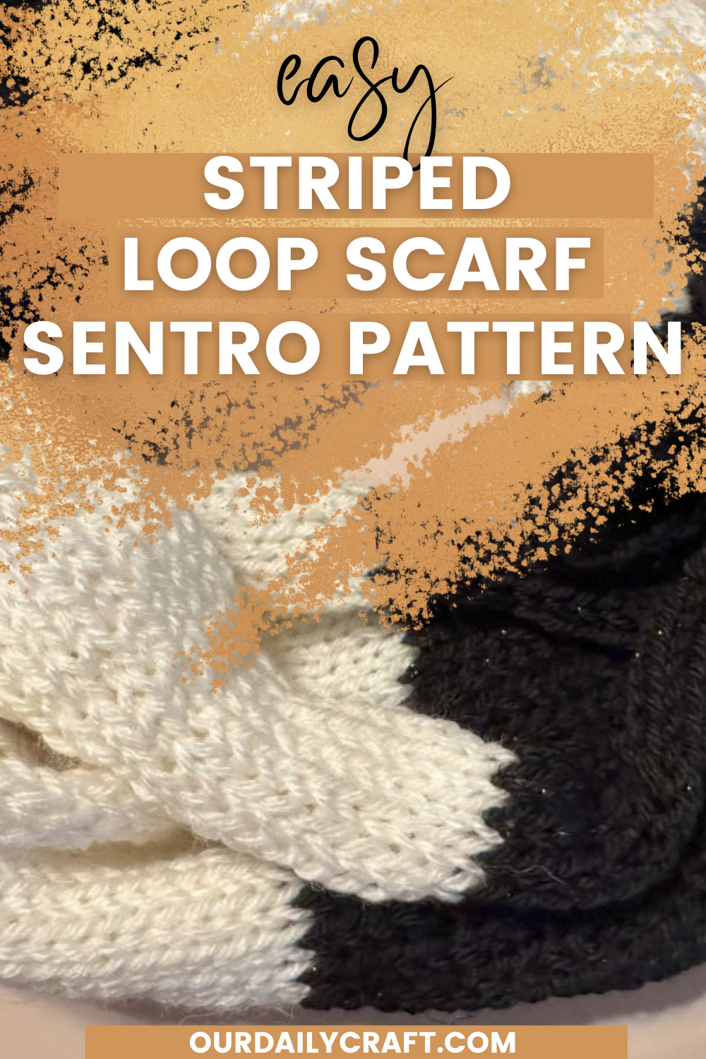 Make a Striped Loop Scarf on a Sentro - Our Daily Craft