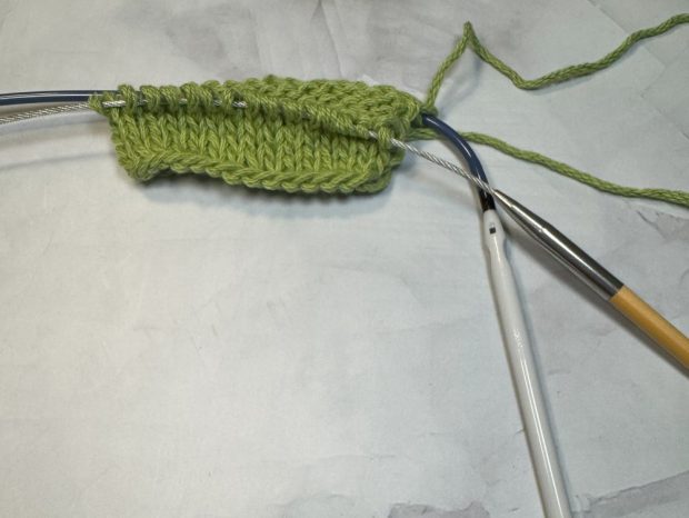 Knitting in the Round with Two Circular Needles - Our Daily Craft